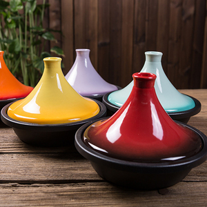 Tajine <span class=keywords><strong>marocain</strong></span> en fonte émaillée personnalisé à <span class=keywords><strong>prix</strong></span> abordable, avec couvercle en céramique conique, design minimaliste et écologique - Product Image 6