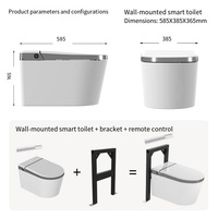 Stérilisation UVC haut de gamme mural Intelligent Design de luxe ouverture automatique siège salle de bain céramique une pièce toilette intelligente