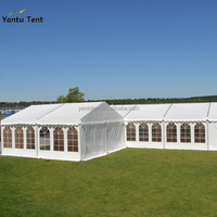 Tente de mariage de luxe personnalisée en plein air, transparente, à double couche, 20x40 30x50, grande tente commerciale transparente pour tous les événements de toutes les saisons