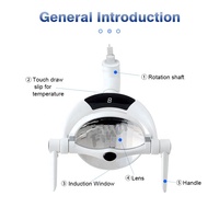 Lampe LED à ombre montée au plafond, 4 ampoules LED, lampe d'opération dentaire pour chirurgie, LED dentaire