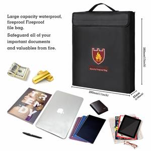 Portable Office Business Style <b>Document</b> <b>Bag</b> Waterproof and Fireproof with Zipper for File Collection - Product Image 2