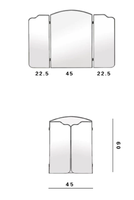 Miroir de salle de bain mural pliable en acier inoxydable de qualité industrielle