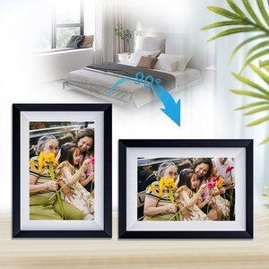 WIFI NFT Digital Signage and Displays App Remote Control Advertising 2k 4k Wood OEM Digital Photo Frame Digital Wooden <b>Led</b> <b>Clock</b> - Product Image 5