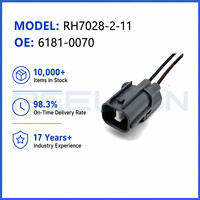 Conector Automotriz Sellado de 2 Pines Impermeable para Cableado Eléctrico, Modelo 7028-2-11, Conexión Automática