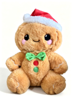 Ensemble de poupées en peluche Bonhomme de pain d'épices de Noël en coton, dessin animé, 31-50 cm, mignon, cadeau de vacances, oreiller de chevet