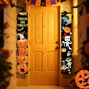 Nouvelle bannière décorative de porte pour la fête des fantômes d'Halloween 2026, couplet, drapeau en aluminium, vente directe d'usine - Product Image 1