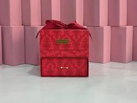 Boîte cadeau à tiroir double couche avec estampage d'aluminium pour mariage, noël, fête d'anniversaire, bonbons, cosmétiques, boîte à friandises décorative