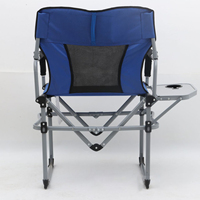 Chaise d'extérieur moderne 600D Oxford Outdoor Leisure Steel Portable Lawn Director Chaise de camping pliante