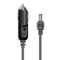 Câble d'alimentation pour allume-cigare de voiture, prise mâle vers DC 5.5x2.1mm IEC IP44, adaptateur 8A avec fusible et interrupteur pour caméra embarquée