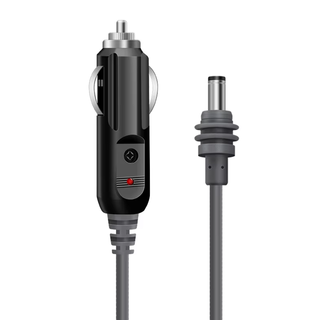 Car Cigar Lighter Male Plug to DC 5.5x2.1mm IEC IP44 Power Cable 8A Fused Adapter Cord with Switch for Dash Cam