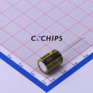 ตัวเก็บประจุอิเล็กโทรไลต์อะลูมิเนียมแบบ Through-Hole รุ่น LKME1252C330MF ขนาด D10xL12.5 มม. 33uF 20% 160V 360mA-100kHz - Product Image 1