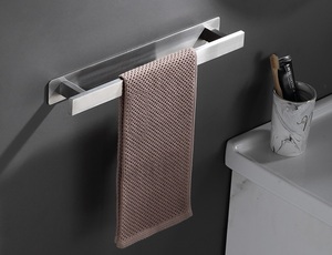 Self-Adhesive Wall Mounted Bathroom Stainless Steel Towel Rack Holder - Product Image 4