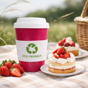 Gobelet à café réutilisable et biodégradable en PLA écologique de 15 oz, logo personnalisé, gobelet compostable durable, compatible micro-ondes, sans BPA, cadeaux d'affaires - Product Image 2