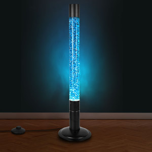 Wholesale Aluminum Body LED Light Kit Blue Red &amp; Green <strong>Battery</strong> <strong>Operated</strong> <strong>Floor</strong> Lava Glitter <strong>Lamp</strong> - Product Image 4