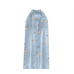 Falda Recta Bordada de Verano 2025 para Mujer, Faldas Vaqueras Casuales de Cintura Alta para Chicas, Ropa de Falda Casual para Mujer al por Mayor - Product Image 5