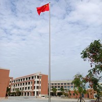 Mât de drapeau conique en acier inoxydable durable pour l'affichage extérieur des hôtels et des espaces commerciaux