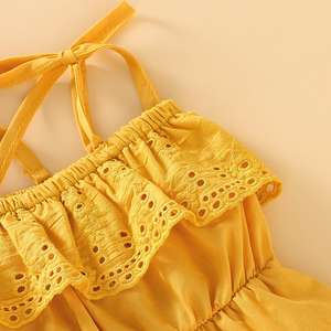 Mono de encaje para bebé al por mayor, pelele para recién nacido, trajes de tirantes, ropa de verano - Product Image 5