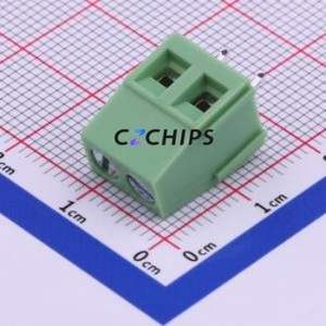 XY128V-A-5.08-2P Screw Terminal Block Through hole Component (THT),P=5.08mm Connector 1x2P 5.08mm Green Through Hole - Product Image 1