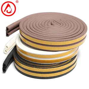 Car Rubber Seal Strip Adhesive D Type Weather Strip Epdm Foam Rubber Weather Strip Seal Strips