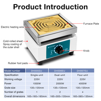 Four à moufle à double chambre, four haute température, four de laboratoire, structure compacte électrique 1KW de qualité supérieure pour laboratoire