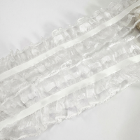 Sangle élastique en jacquard de 45 mm en spandex/nylon blanc, motifs personnalisés, haute qualité pour vêtements, sacs, confection de vêtements, usage DIY