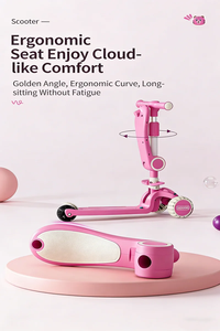Trottinette pour enfants de haute qualité avec lumières LED, grandes roues, prix de gros abordable, trottinette à pousser pour enfant avec lumière, musique et siège - Product Image 3
