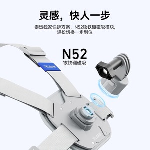 Telein กล้องแอคชั่นยึดหน้าอกสายไนลอนปรับได้สำหรับ DJI Action 5 Pro 4 3ใช้ขี่จักรยานกีฬา - Product Image 4