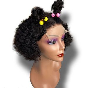 Parrucca all'ingrosso dei capelli umani dei bambini della neonata Pre spennata trasparente 5*5 <span class=keywords><strong>parrucche</strong></span> di chiusura del pizzo capelli umani crespi riccio per la <span class=keywords><strong>bambina</strong></span> - Product Image 3