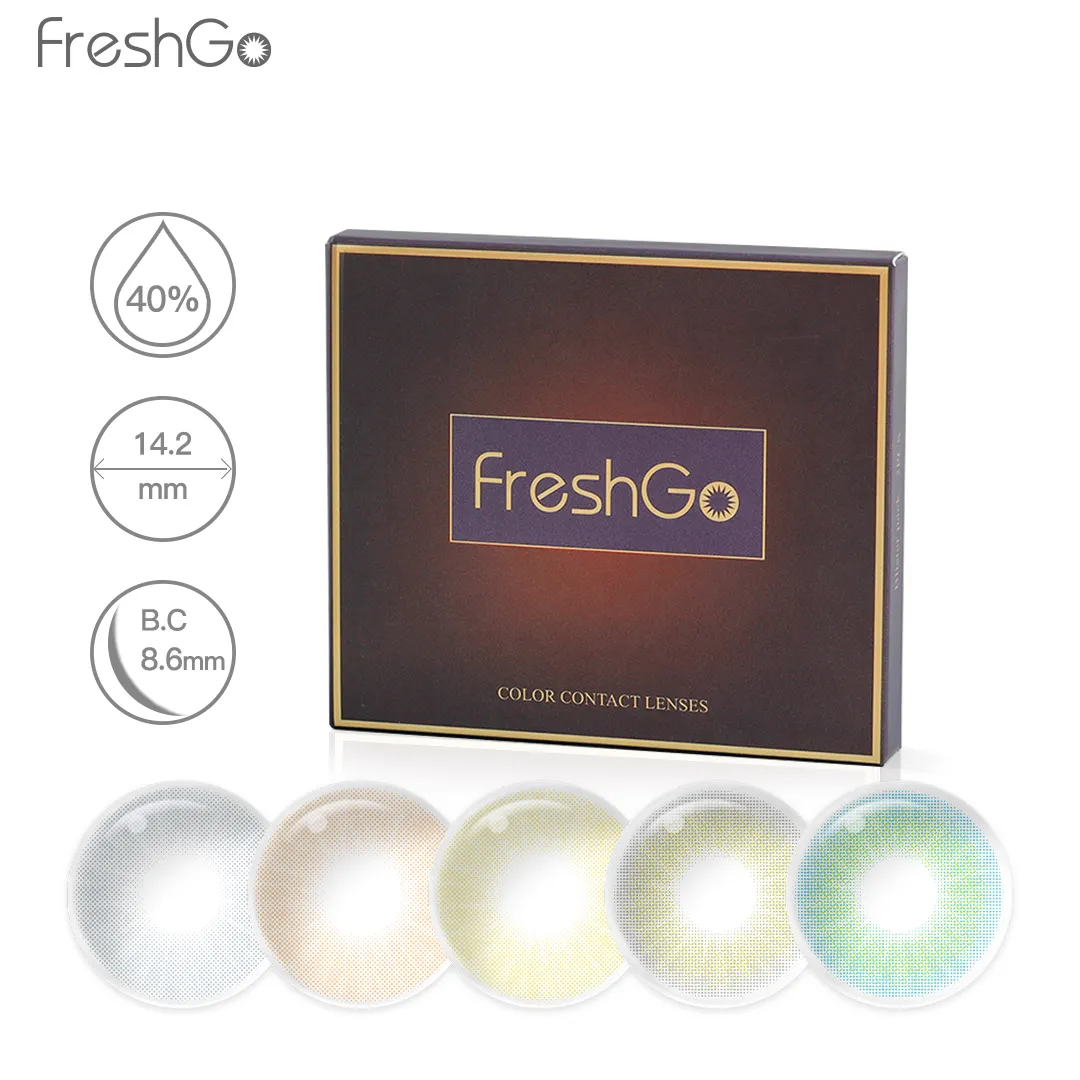 Бесплатная доставка цветные контактные линзы freshidrocor 3 тона Lentes de Contacto 1 год цветные контактные линзы для глаз