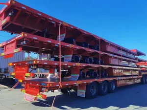 Spedizione 20ft 40 piedi 45ft trasporto Container pianale rimorchio 3 assi semirimorchio pianale prezzo