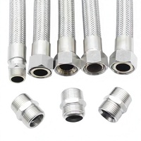 Tuyau flexible métallique tressé en acier inoxydable 304/316 DN25 DN20