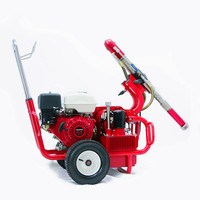 Pulvérisateur Heavycoat Yanfeng 980HD sur chariot, pistolet à peinture, moteur à essence, pulvérisateur de peinture hydraulique sans air