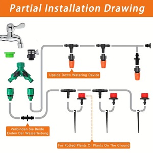 Kit de Riego por Goteo de 30M con Doble Salida, Sistema de Riego Automático para Jardines Exteriores y Plantas en Maceta - Product Image 3