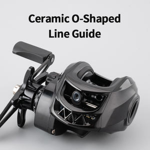 <span class=keywords><strong>Moulinet</strong></span> de Pêche <span class=keywords><strong>Casting</strong></span> Noir en Gros, Ratio d'Engrenage 7.2:1, Longue Portée, Bobine à Carpe 10 KG de Frein Maximum, Équipement de Pêche - Product Image 3