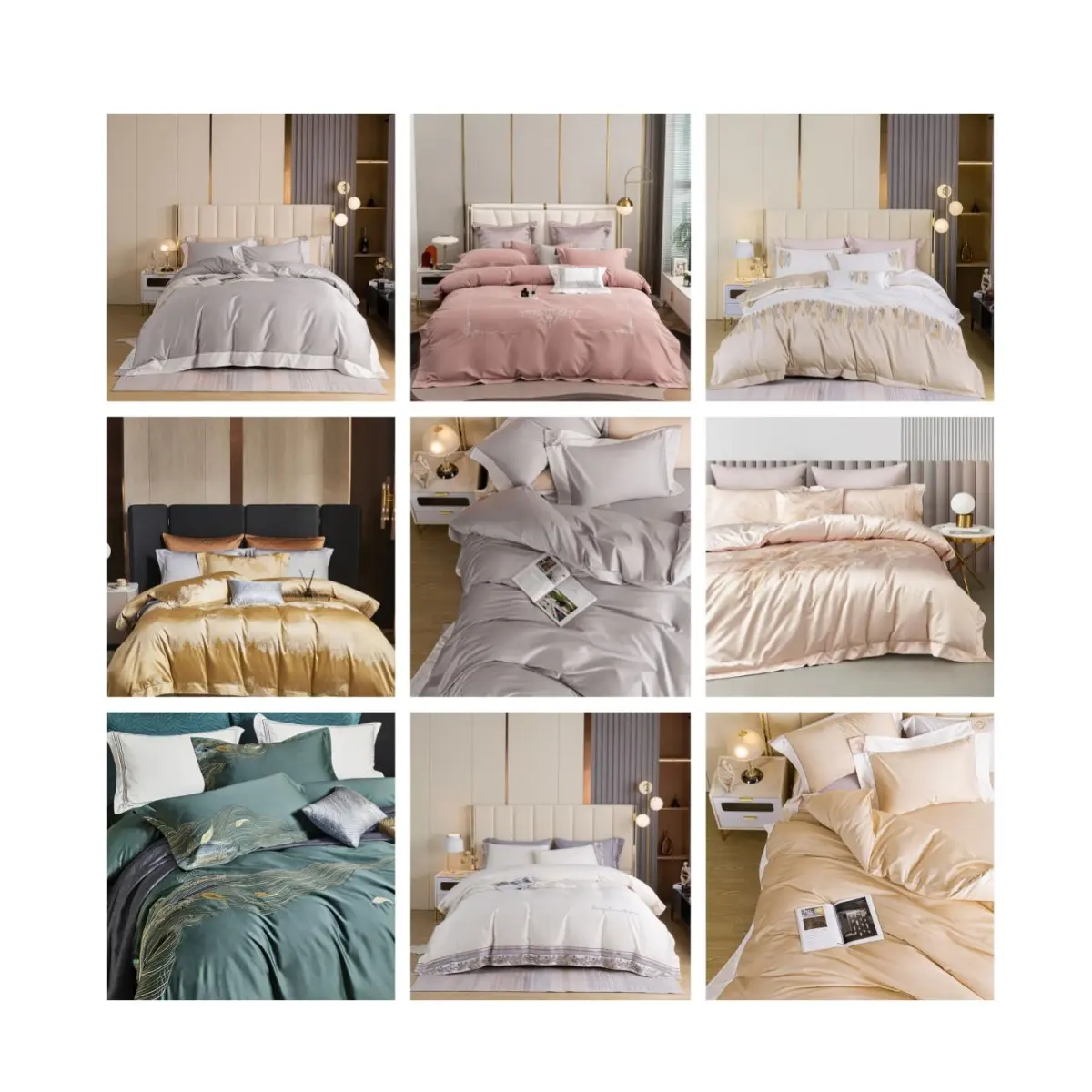 Custom Design Comforter Sets Bedding Luxury 100% Cotton White Bed Sheets For Home Hotels Linen Bedding Set Quilts Bedding Sets