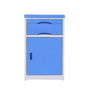 Table de chevet d'hôpital bleue 480x480x760mm en ABS, armoire de rangement durable pour usage médical - Product Image 5