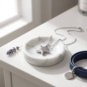 Stervormige roestvrijstalen urn ketting voor as, discrete verborgen ascompartiment, waterdichte O-ring schroefdraad afdichting, huisdier gedenkteken - Product Image 2