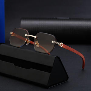<span class=keywords><strong>Gafas</strong></span> <span class=keywords><strong>de</strong></span> <span class=keywords><strong>Sol</strong></span> Vintage Cuadradas sin Montura para Hombre 2025, <span class=keywords><strong>Marca</strong></span> <span class=keywords><strong>de</strong></span> Lujo, Modernas, sin Marco, Estilo Punk, Protección UV400, Anti Luz Azul, con Graduación - Product Image 1