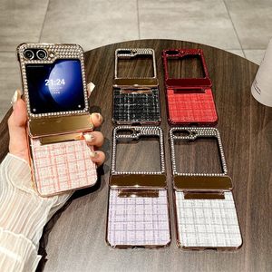 Housse de <span class=keywords><strong>protection</strong></span> pour <span class=keywords><strong>Samsung</strong></span> Galaxy <span class=keywords><strong>Z</strong></span> <span class=keywords><strong>Flip</strong></span> 7 FE <span class=keywords><strong>Z</strong></span> <span class=keywords><strong>Flip</strong></span> 6 5 antichoc Electroplate Diamond Cloth Texture Full Body - Product Image 1