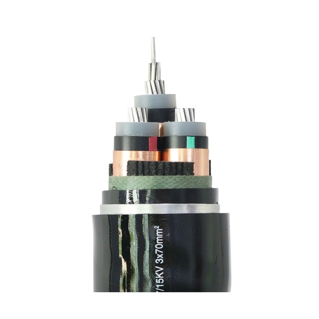 Factory Industrial PVC Insulated Rubber Jacket Copper Core 3-Core High Voltage Electric Power Cable