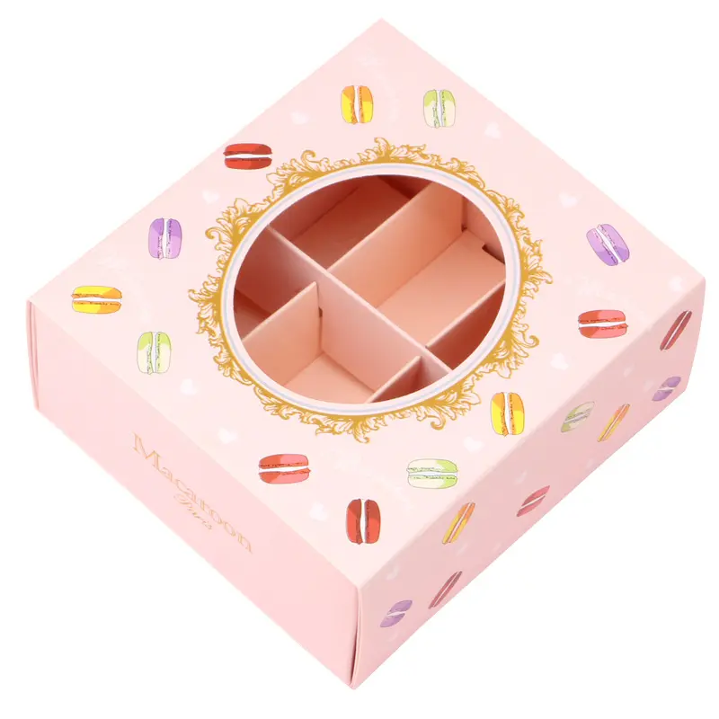 Wholesale Takeaway Transparent Cake Paper Gift Box Cup Cake boxen Packaging mit fenster