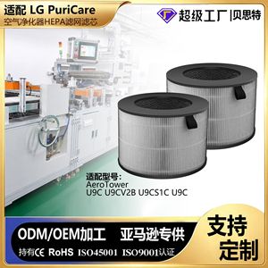 Meilleur filtre purificateur d'air H13 H12 H11 True Hepa à charbon actif plissé pour LG PuriCare AeroTower U9C 360 AAFTDT101 - Product Image 4