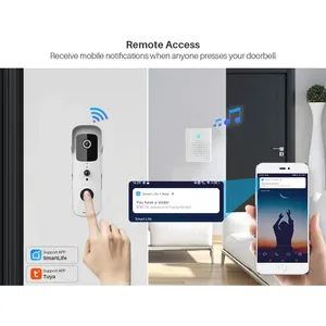 Videoportero Inteligente Tuya WiFi 1080P con Retroiluminación LED, Cámara IP LCD, Audio Bidireccional, Compatible con Alexa, <span class=keywords><strong>Echo</strong></span> Show y <span class=keywords><strong>Google</strong></span> <span class=keywords><strong>Home</strong></span> - Product Image 4