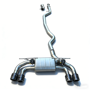 Silenziatore di Scarico Personalizzato per <span class=keywords><strong>BMW</strong></span> M135/M235i N55 B48 F22 <span class=keywords><strong>F40</strong></span> F44 3.0t, Sistema di Scarico con 4 Terminali e Telecomando - Product Image 1