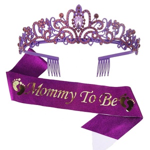 Decoraciones <span class=keywords><strong>para</strong></span> Baby Shower y Día <span class=keywords><strong>de</strong></span> San Valentín <span class=keywords><strong>para</strong></span> Futura Mamá, Corona y Banda con Brillantina, Seguras, No Tóxicas, <span class=keywords><strong>para</strong></span> Interiores/Exteriores, Fiesta del Día <span class=keywords><strong>de</strong></span> la Madre - Product Image 5