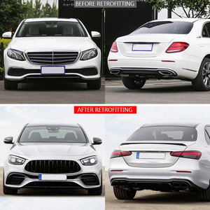 ชุดแต่งกันชนหน้า-หลัง AMG สำหรับ W213 ปี 2016-2018 พร้อมไฟตัดหมอก ไฟหน้า LED  แบบ Bolt-On  ใช้ได้กับรถทั่วไป - Product Image 2