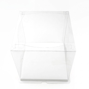 Boîte à gâteau de 10 pouces en stock, directement de l'usine, avec couvercle en papier, conteneur carré en PET pour boulangerie, vente en gros - Product Image 4