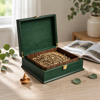 Boîte en bois artisanale de luxe écologique pour le stockage de l'agarwood (Oud), des huiles essentielles, du bakhoor et de l'encens - Décorative