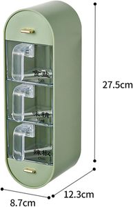 Modern Hanging Plastic Wall Mounted <b>3</b> Tier Spice Rack Drawer Organizer Kitchen Seasoning Box Container - Product Image 3