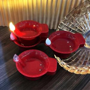 Hot bán Ấn Độ lễ hội Diwali trang trí đèn nhân tạo phật trang trí ánh sáng đền thờ không thấm nước nổi <span class=keywords><strong>LED</strong></span> nến - Product Image 2
